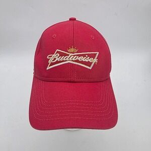 Hat Budweiser‎ Snapback Hat, Red, Logo, Cap, Beer Brand Excellent Condition